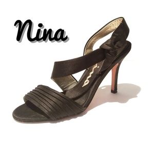 Strappy Satin Evening Heels EUC